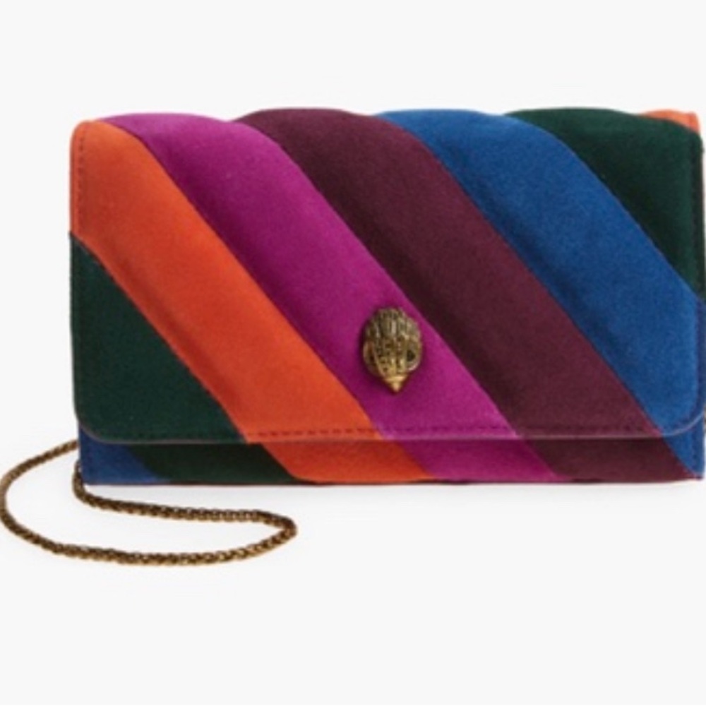 Kurt Geiger Multicolor Suede Diagonal Stripe Bag (Comes w/ KG DustBag) 🏷